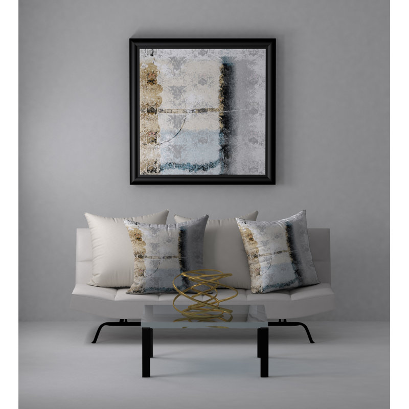 Abstract Reversible Throw Pillow, 18" x 18"