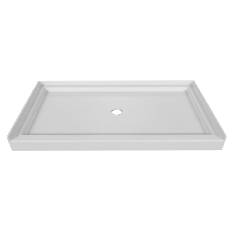Signature 60'' W 32'' D Rectangular Single Shower Base, Black