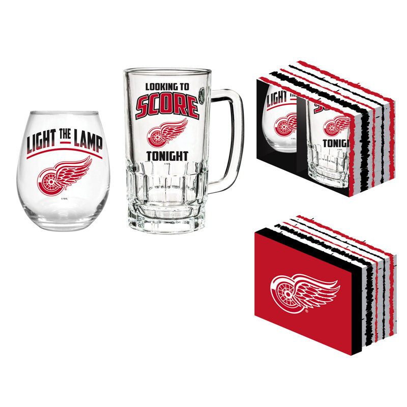 Ensemble-cadeau NHL Team Pint Glass and Wine, Golden Knights de Las Vegas