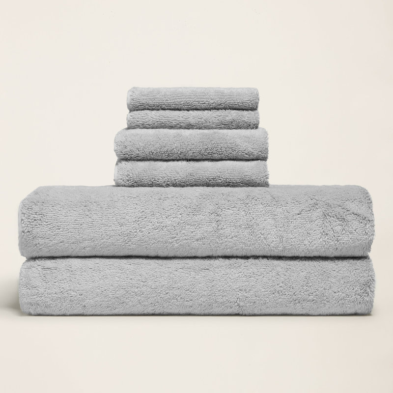 Serviettes en coton australien Ultraplush, Crépuscule / blanc, Essuie-mains (ensemble de 2)