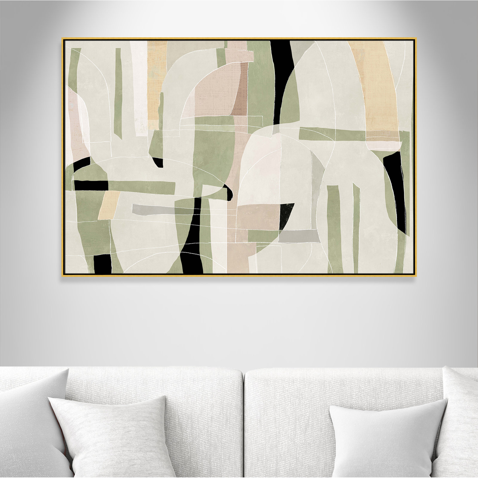 Brienne "Sunny Barcelona" Print, 61.5" W x 41.5" H, Gold