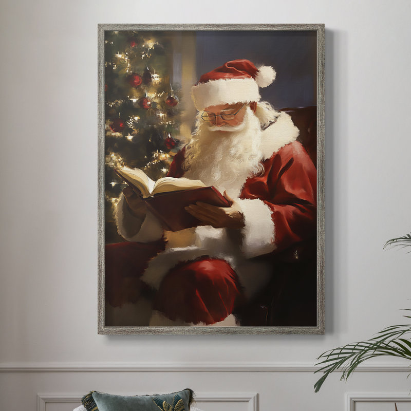 «Christmas Holiday Art», série 2-XXV, reproduction encadrée - bois massif XMAI81803, H 30 po x l 24 po