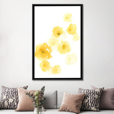 « chute de fleurs iv », reproduction de peinture à l’aquarelle sur toile tendue