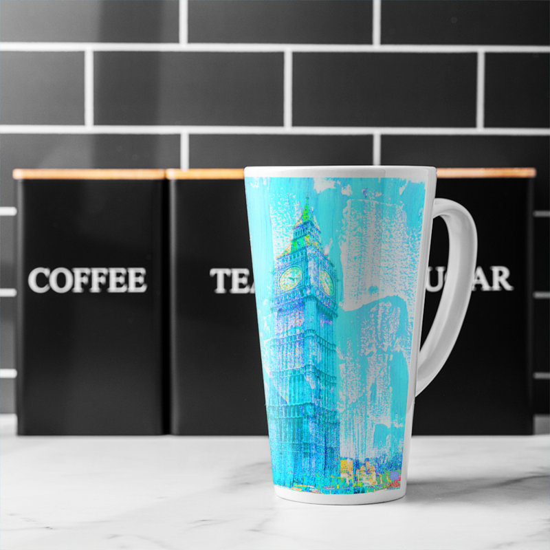 Crazy Ben Latte Mug, Blue