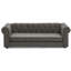 Chien moderne surélevé gris foncé, pour les chiens de grande taille et surdimensionnés, 55 po x 26,5 po x 17,5 po, 40,05 lb, lit pour animal de compagnie facile à nettoyer et confortable en lin, capacité de poids de 130 lb