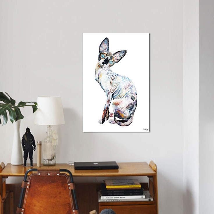 « larry », impression sur toile, H 18 po x l 12 po x P 1,5 po, Pas de tapis, Toile tendue