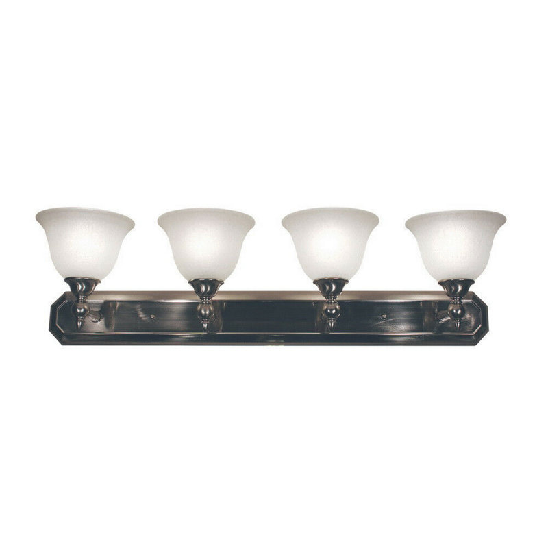 Harber 4 - Light Dimmable Vanity Light, Nickel, White