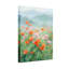 Champ de plantes et de fleurs avec coquelicots orange et roses-1283552231