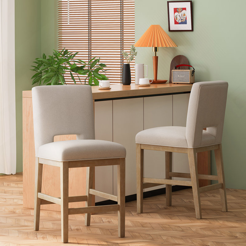 Ensemble de 2 tabourets de comptoir 27 pouces, tissu