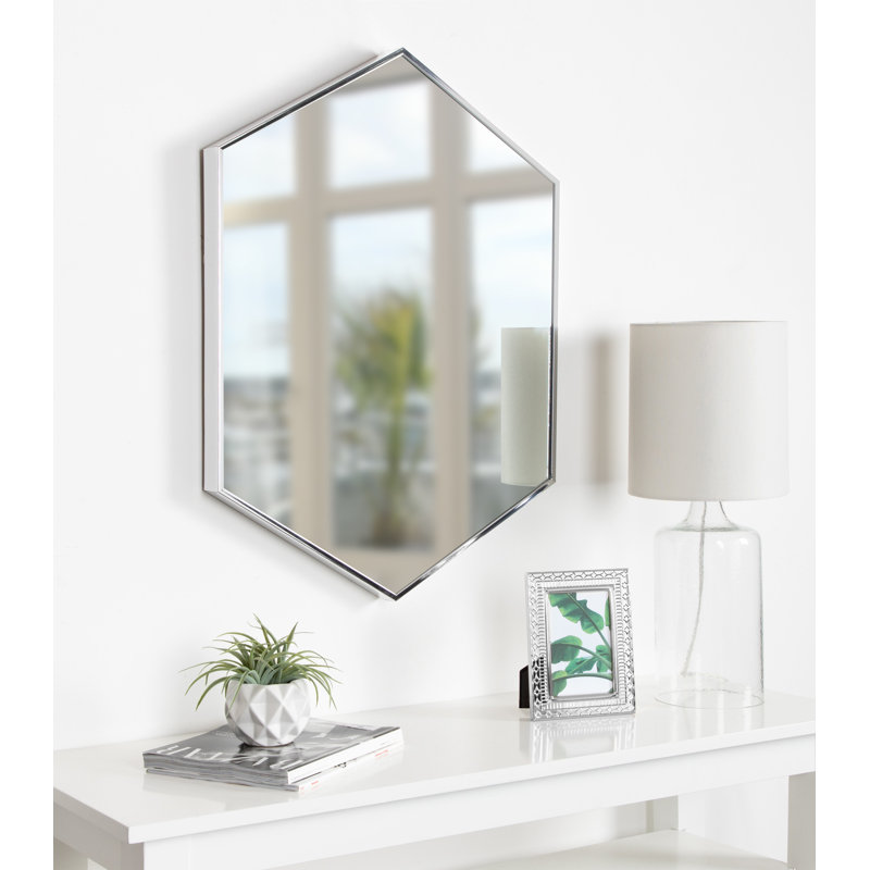 Miroir décoratif Logsdon, 36,73 po x 24,72 po, Argent
