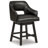 Nestor Swivel Upholstered Counter Stool with Solid Wood Frame-1045048212-1040640252