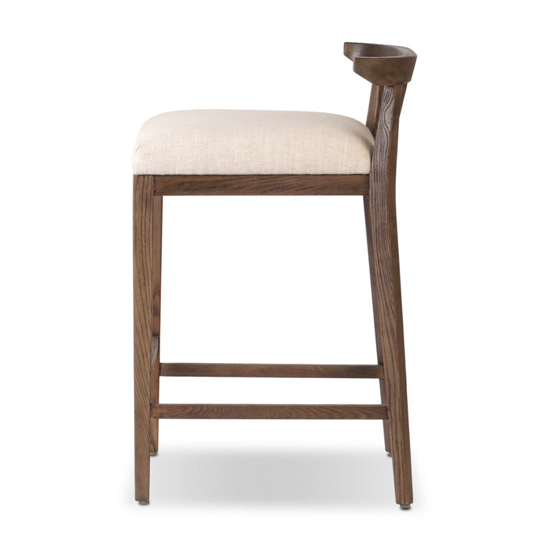 Tullio Upholstered Stool with Solid Wood Frame