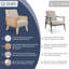 Chaise avec accoudoirs en lin l 24,41 po Arelious-87868550