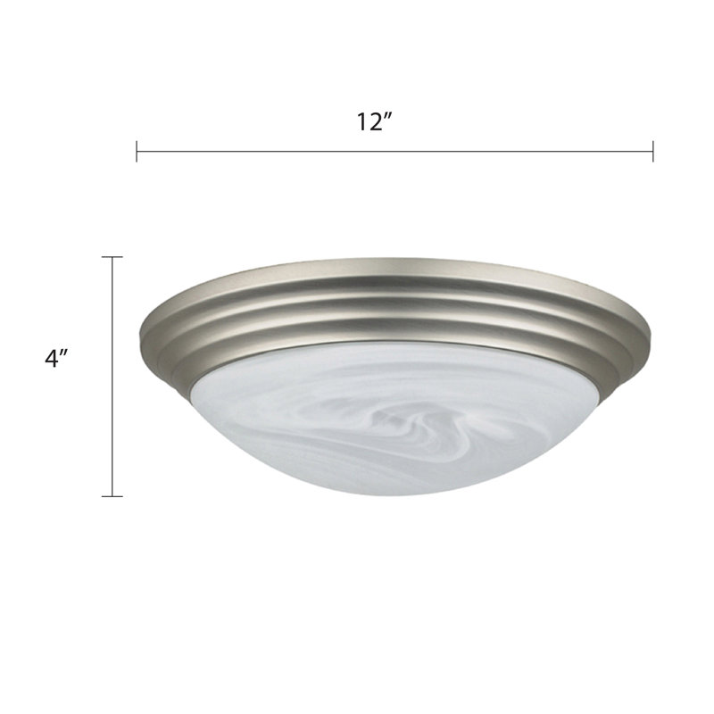 Plafonnier encastré simple 2 lumières Sanira, H 4 po x l 12 po x P 12 po
