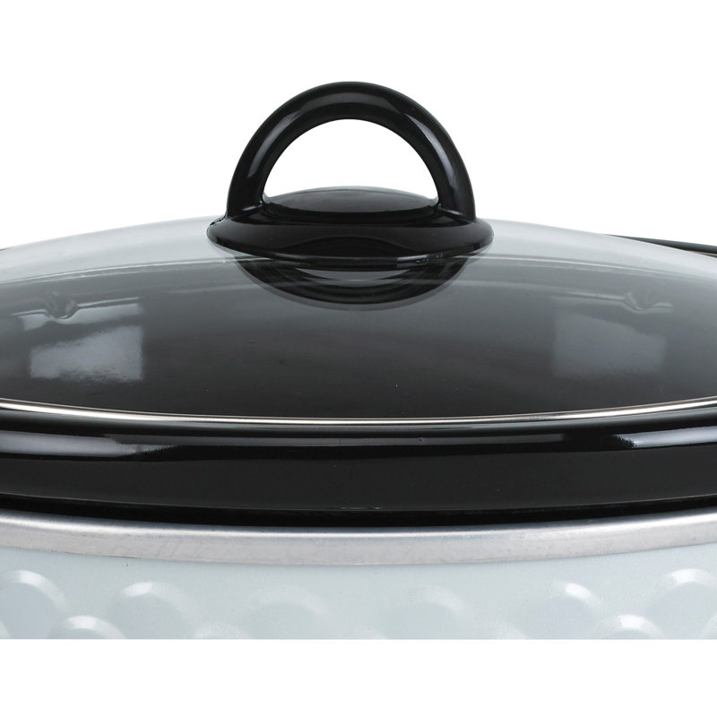 Cuiseur lent à motif brentwood appliances 4,5 qt., Blanc