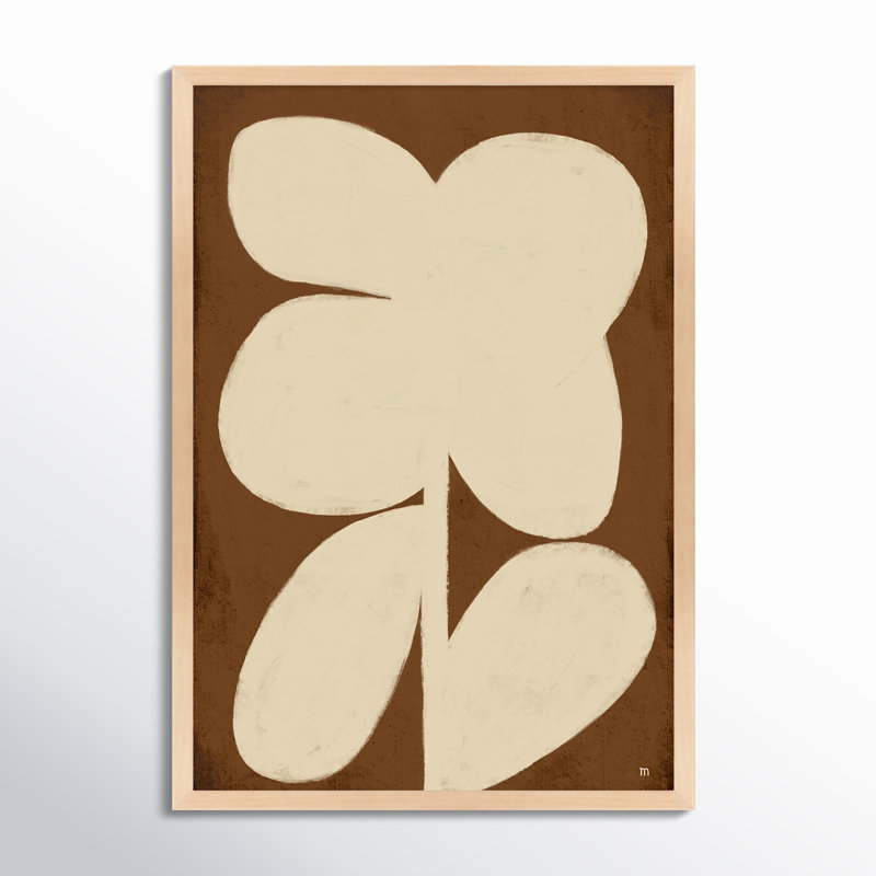 " Flower 2 " by StudioM, 20" H x 14" W, Maple Framed