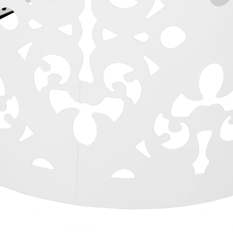 Table d'appoint de patio au design élégant, Blanc