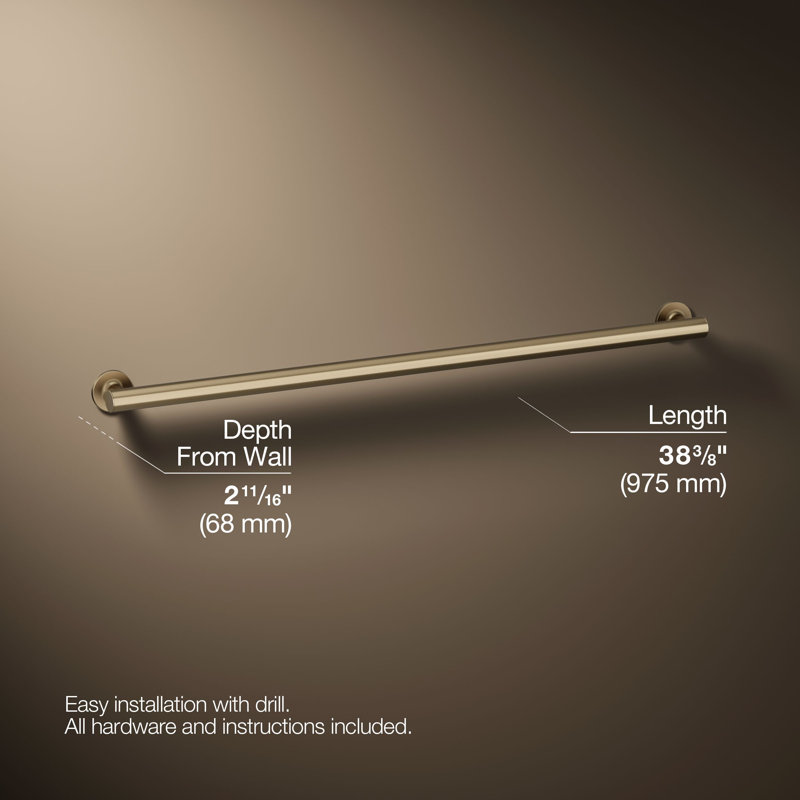 Purist® Grab Bar, 36"W, Vibrant Brushed Bronze