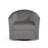 Upholstered Gray Velvet Swivel Barrel Chair-499469521