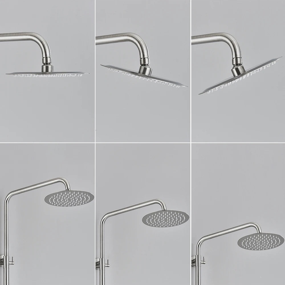 Katori Triple Function Outdoor Shower, Brushed