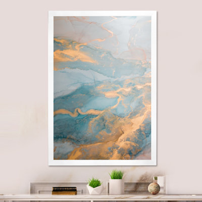 Luxe luxueux or marbré turquoise - peinture