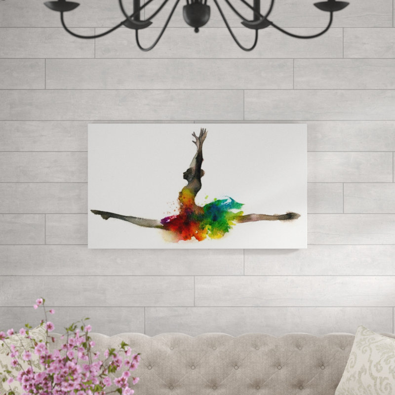 «The Color of Ballet I» par Emma Brooks - impression sur toile tendue, Extérieur, H 30 po x l 53 po x P 1,5 po