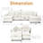 Cloud Modular Sectional Corner Sofa Upholstered Deep Seat Couches With Ottoman-667464126