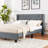 Upholstered Bed Frame with Wingback Tufted Headboard-23695136-23695147