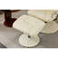 Fauteuil inclinable avec repose-pieds - Fauteuil de massage pivotant à 360 ° avec siège chauffant à 5 points de vibration et siège inclinable en cuir de polyuréthane ajustable à 140 ° pour le salon, le cinéma maison ou le bureau-1469447897