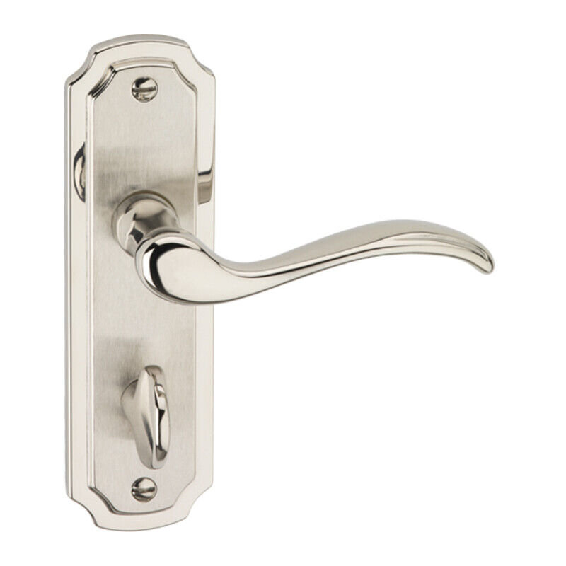 Door Handle, Satin Nickel Bathroom