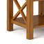 Kitchener 21"W Solid Wood Contemporary Square End Table with Drawer, Open Shelf and X-Design-1098964160-1147346161