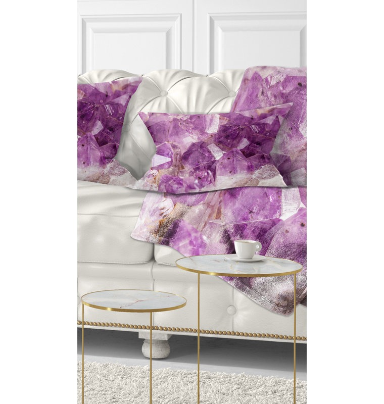 Améthyste mauve mauve - coussin imprimé abstrait