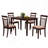 Espresso And Beige 5-Piece Dining Set