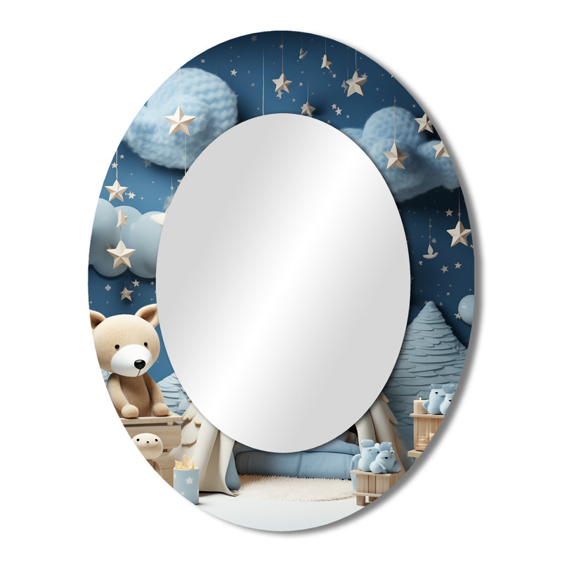 Miroir mural ovale pour enfant, 43 po x 33 po