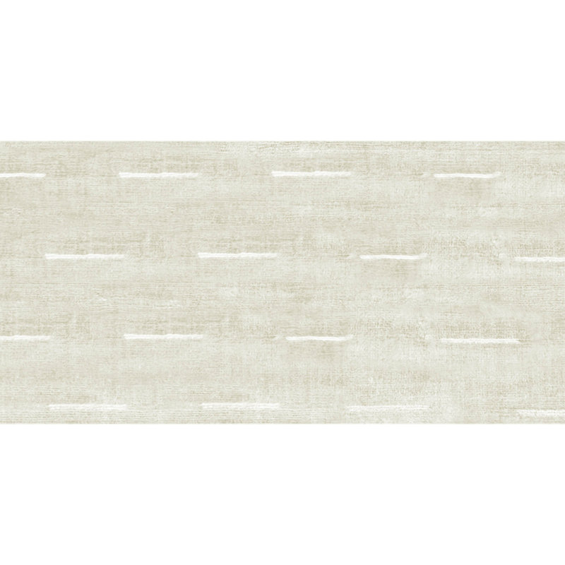 Hand Knotted Abstract Area Rug in Vanilla/White, Rectangle 6' x 9'