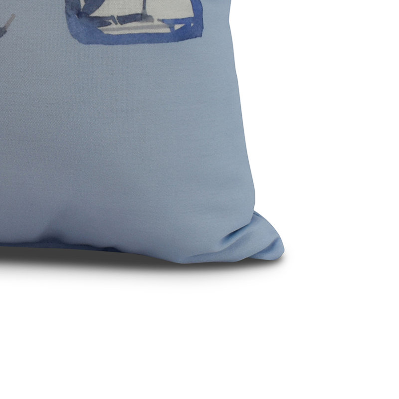 Housse de coussin carré Nantucket, Bleu, 18 po x 18 po