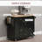 Kitchen Island On Wheels, Rolling Cart With Rubberwood Top, Spice Rack, Towel Rack And Drawers-186881105