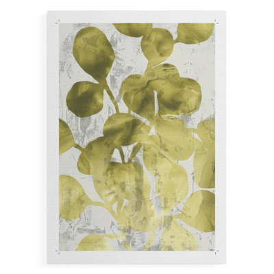 Green Leaf Shimmer I -Canvas Print Only - NOT FRAMED