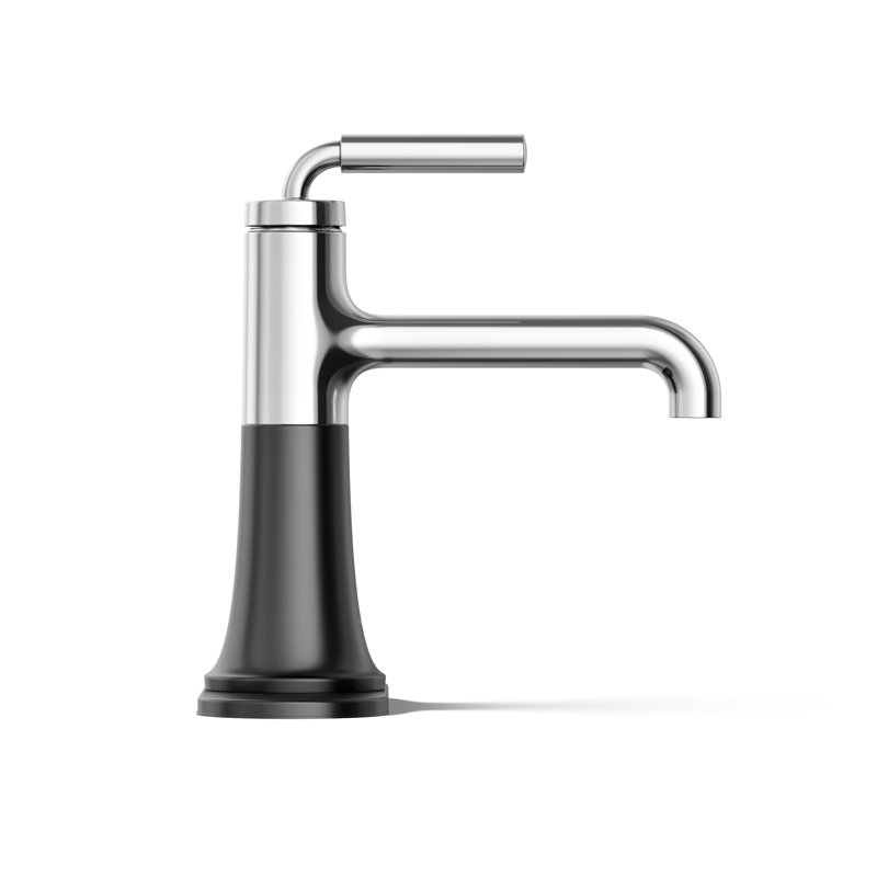 Tone Single-Handle Bathroom Sink Faucet, Silver/Black, 1.2