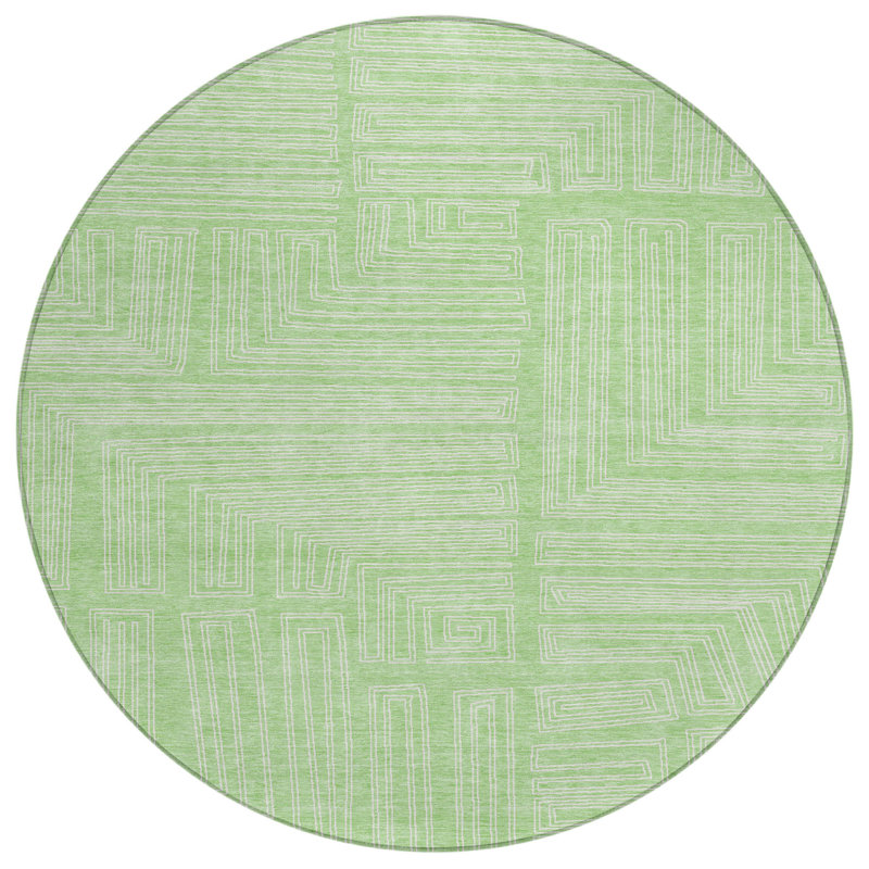 Tapis rond 8 po Mint Green