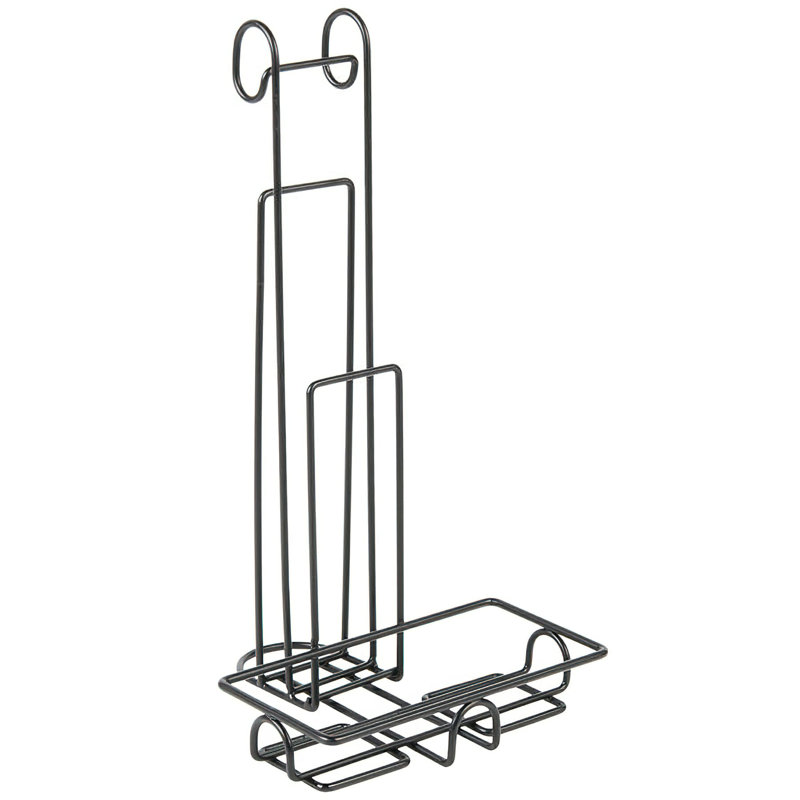Plateau de table GET 4-31651 en fer noir avec porte-menu, enduit de polytétrafluoroéthylène, 6,5 po x 6 po, noir