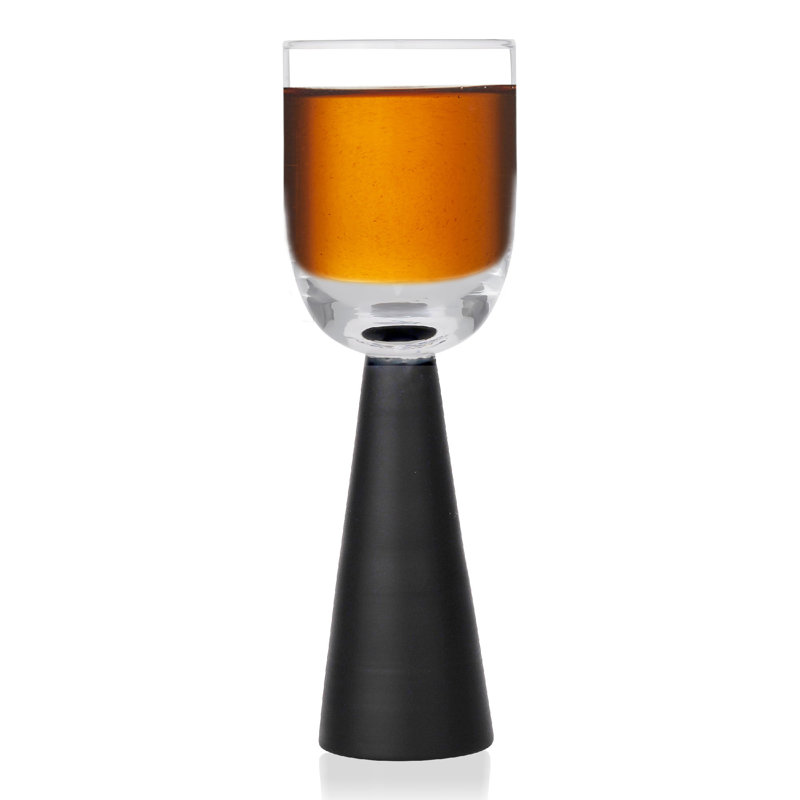 Chenuli 1,35 oz Verre à liqueur cristal, Noir / transparent