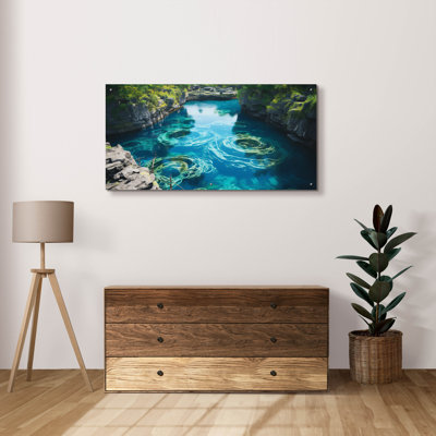 Art mural en verre acrylique Latitude Run® «Lagoon» par r3darch0n