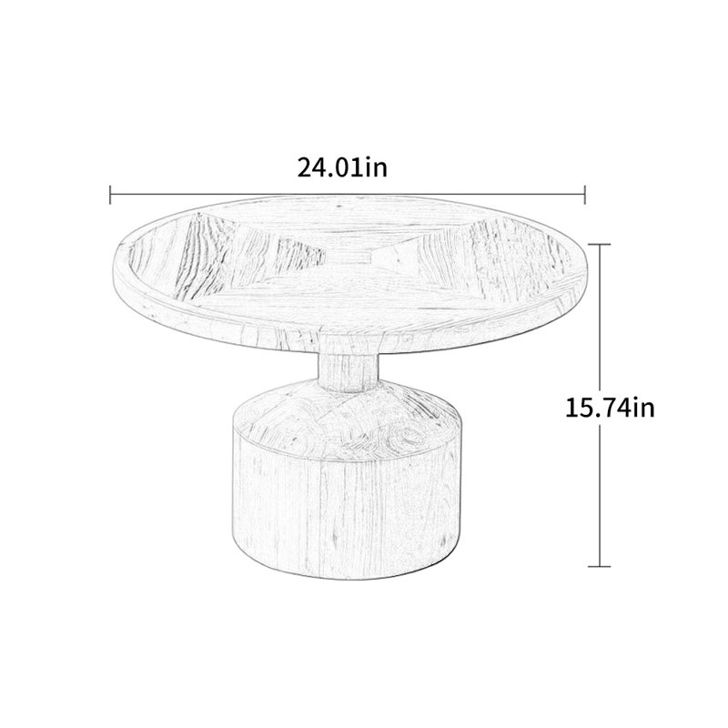 Table basse Old Elm Parquet