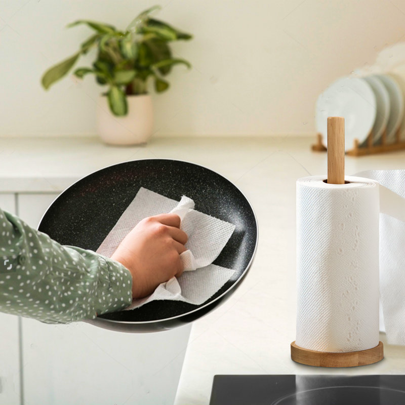 Wood Paper Towel Holder