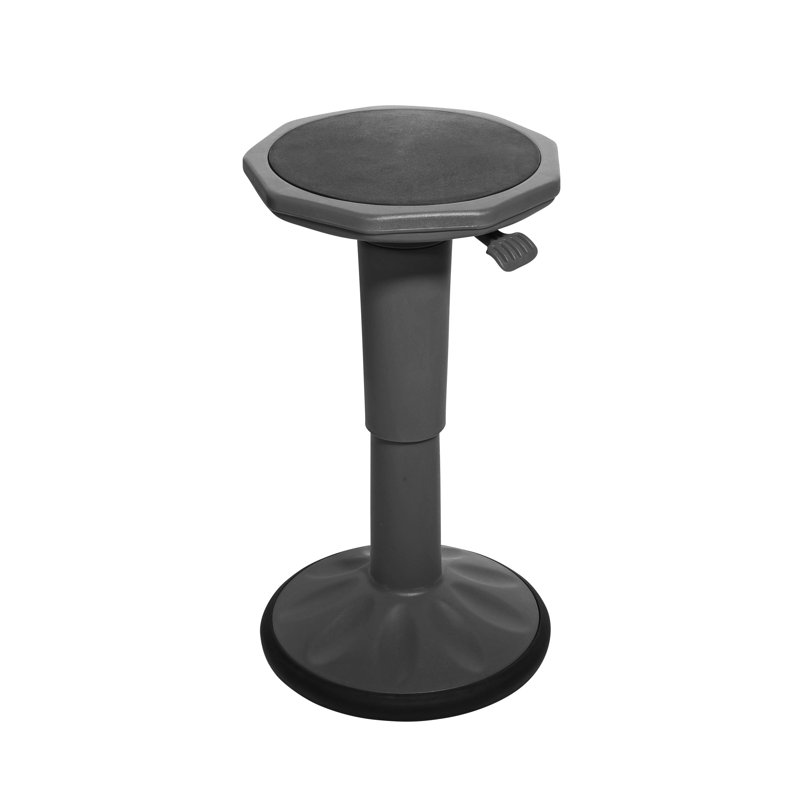 Adjustable Height Active Stool with, Black