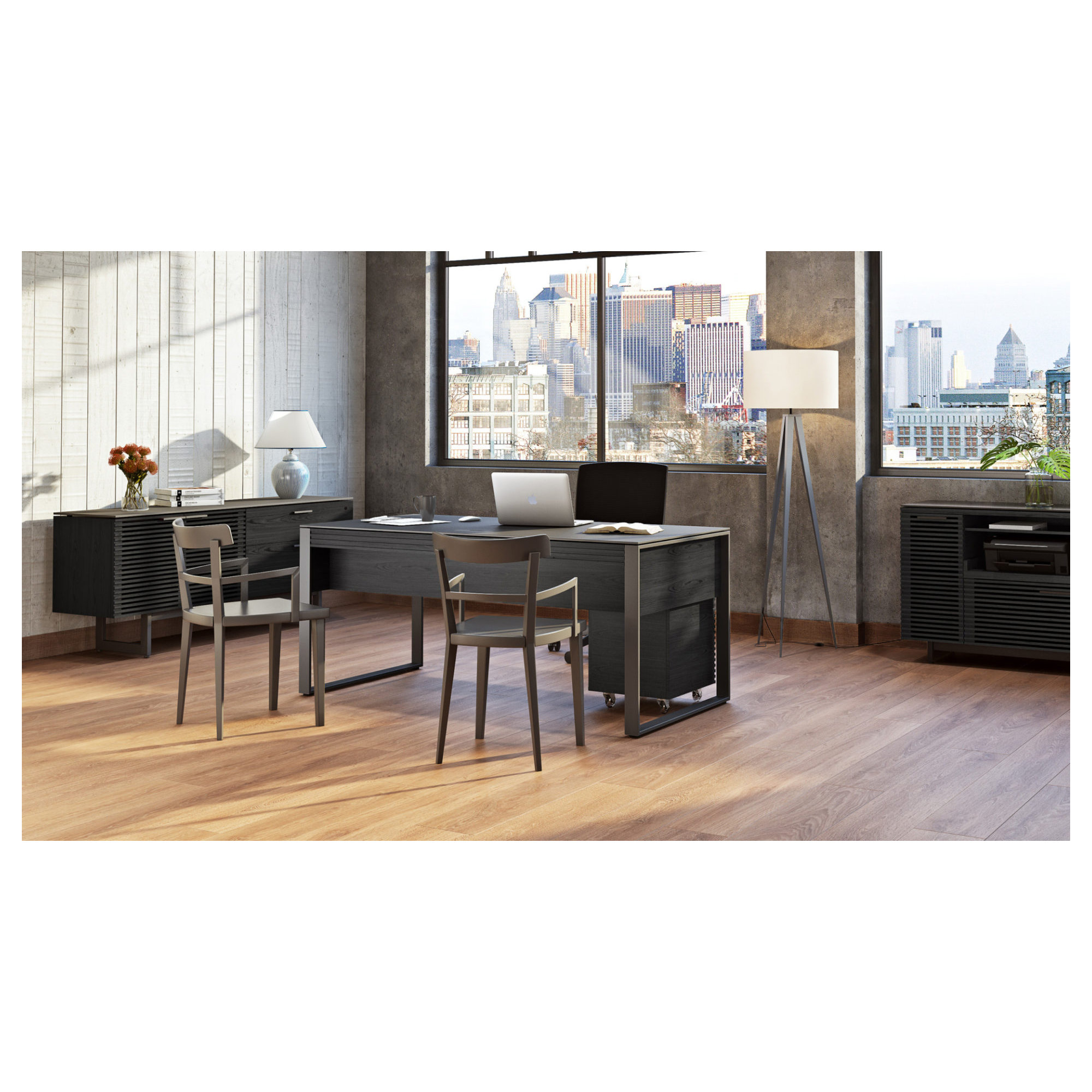 Corridor 3 - Drawer Vertical File Cabinet, Charcoal