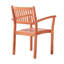 Ensemble de 2 chaises d'extérieur Ceri, dossier à lattes, brun rougeâtre