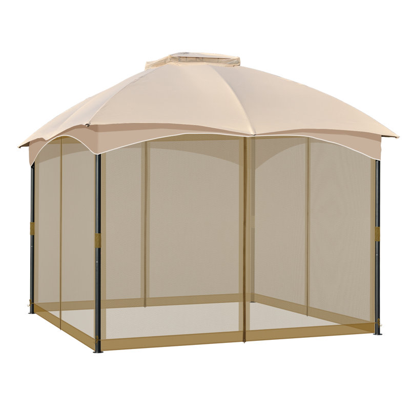 Universal Gazebo Mosquito Netting, Brown, 210cm H x 310cm W x 310cm D