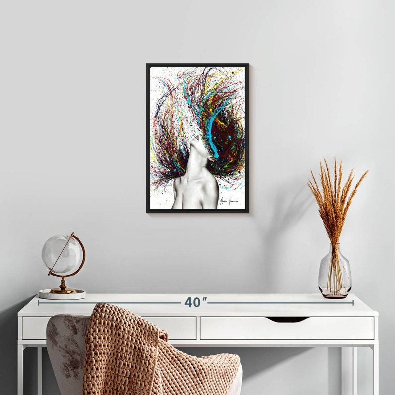 Excite, 13" X 19", Floating Frame Black